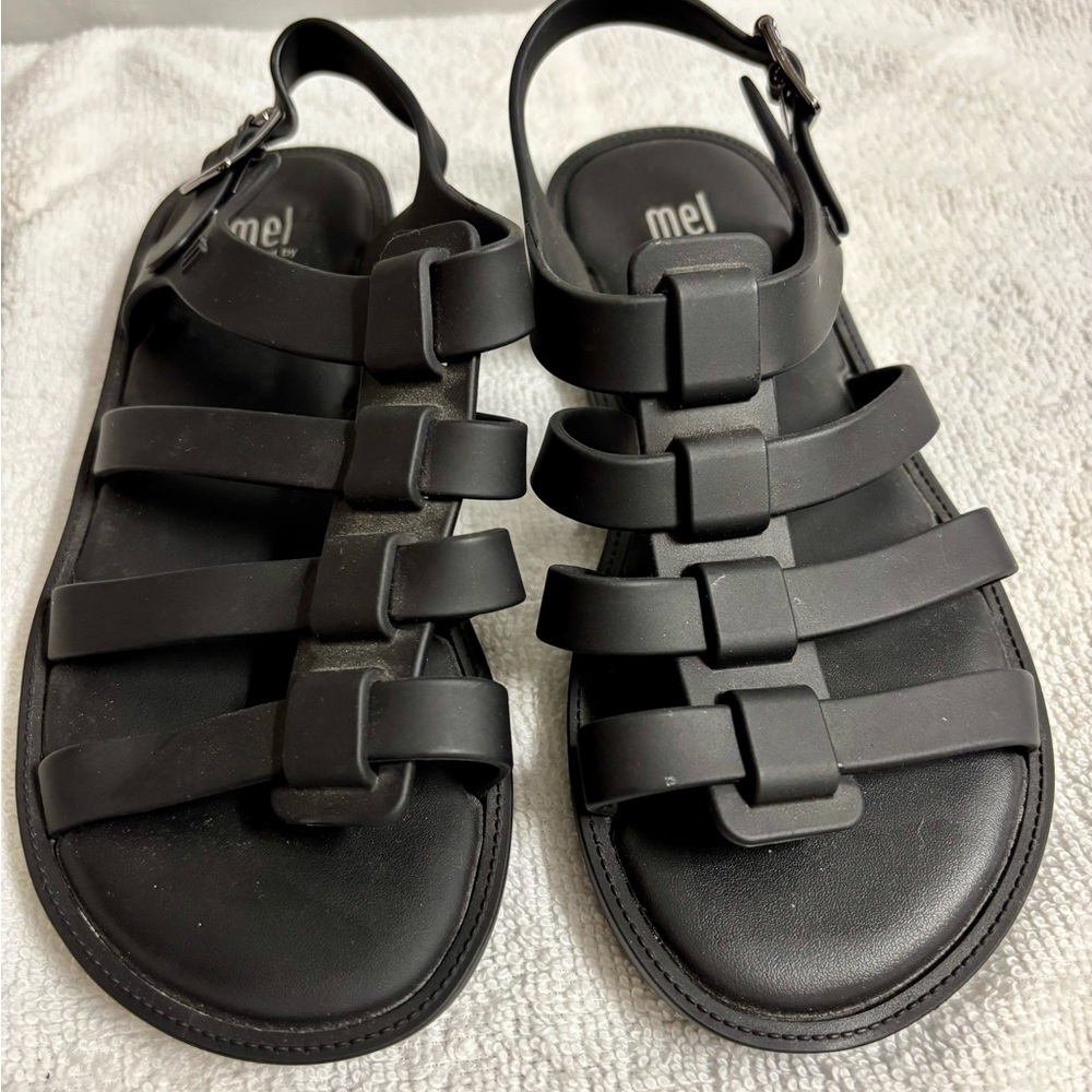 Melissa Mel Black Strappy Sandals